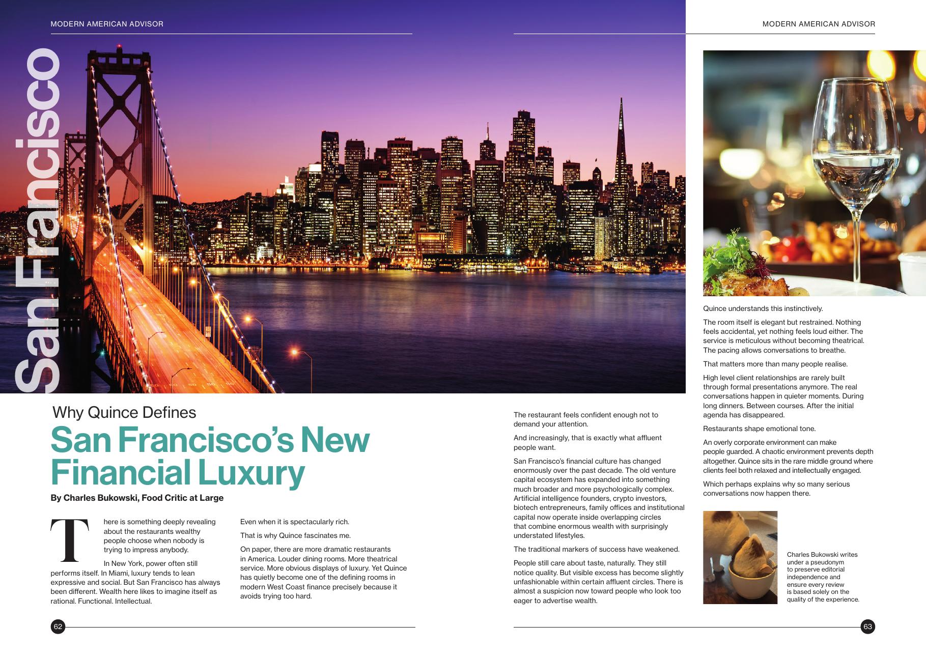 Restaurant review feature spread
